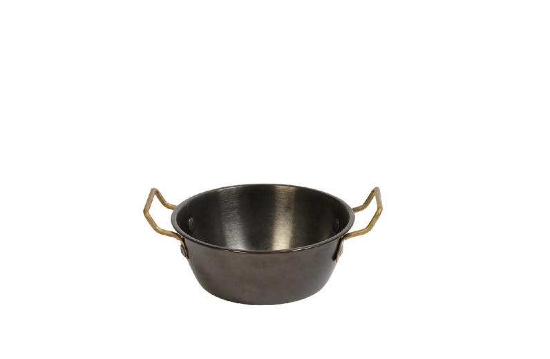 SNOW BLACK ΜΠΩΛ ΣΕΡΒΙΡΙΣΜΑΤΟΣ ΣΤΡΟΓΓ. ΜΕ 2 ΛΑΒΕΣ SS18/10 350ML D: 13 H: 4CM