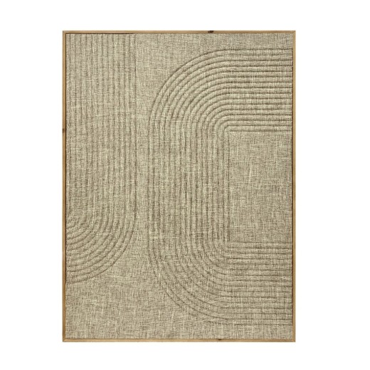 ΠΙΝΑΚΑΣ ΜΕ ΚΟΡΝΙΖΑ ΞΥΛΙΝΗ ΚΑΙ ΥΦΑΣΜΑ 3D ΜΠΕΖ 60Χ80Χ3ΕΚ