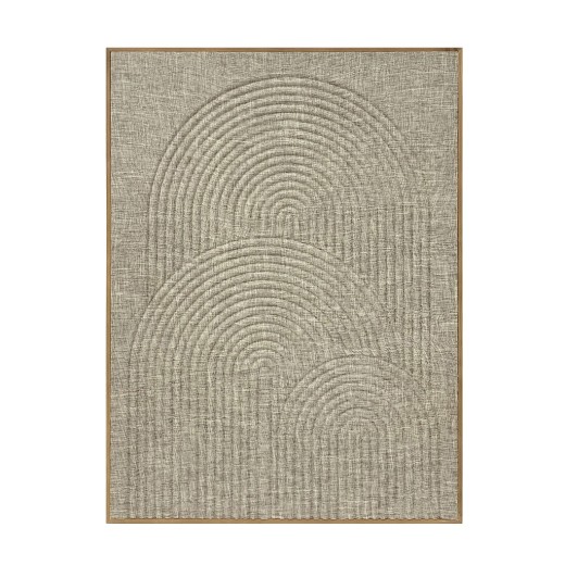 ΠΙΝΑΚΑΣ ΜΕ ΚΟΡΝΙΖΑ ΞΥΛΙΝΗ ΚΑΙ ΥΦΑΣΜΑ 3D ΜΠΕΖ 60Χ80Χ3ΕΚ