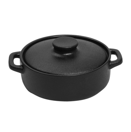 LAVA ΚΑΤΣΑΡΟΛΑ ΡΗΧΗ STONEWARE ΜΑΥΡΗ 1900ML D: 23,5 H: 7,8CM