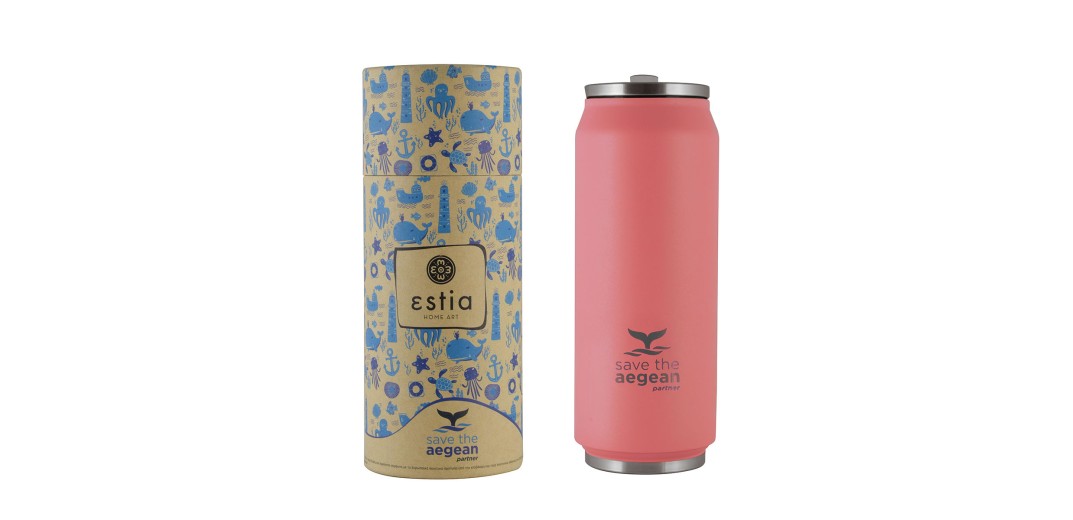 ESTIA ΘΕΡΜΟΣ TRAVEL CUP SAVE THE AEGEAN 500ml FUSION CORAL