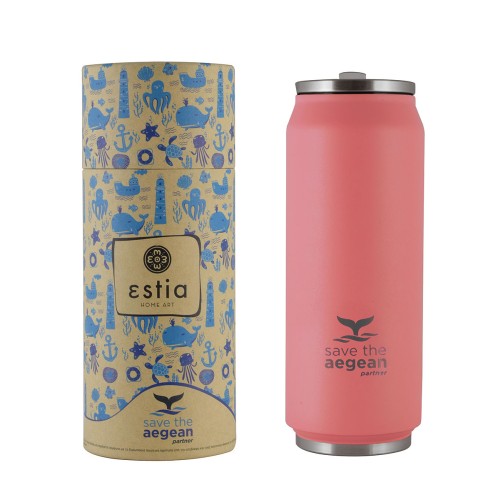 ESTIA ΘΕΡΜΟΣ TRAVEL CUP SAVE THE AEGEAN 500ml FUSION CORAL