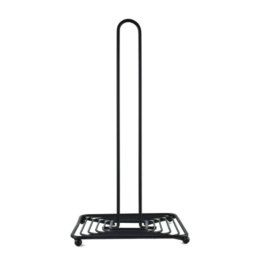 ESTIA ΒΑΣΗ ΓΙΑ ΡΟΛΟ ΚΟΥΖΙΝΑΣ METAL BLACK ΜΕΤΑΛΛΙΚΗ 30x15.5cm ΜΑΥΡΗ