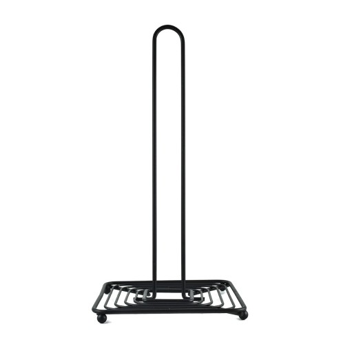 ESTIA ΒΑΣΗ ΓΙΑ ΡΟΛΟ ΚΟΥΖΙΝΑΣ METAL BLACK ΜΕΤΑΛΛΙΚΗ 30x15.5cm ΜΑΥΡΗ