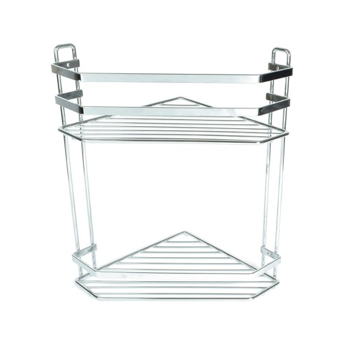 ESTIA ΕΤΑΖΕΡΑ ELEGANT ΜΕΤΑΛΛΙΚΗ ΓΩΝΙΑΚΗ 2 ΘΕΣΕΩΝ 32x28x18cm ΧΡΩΜΙΟΥ
