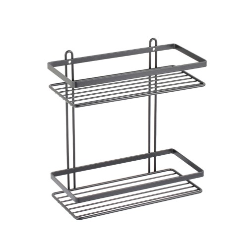 ESTIA ΕΤΑΖΕΡΑ ELEGANT ΜΕΤΑΛΛΙΚΗ ΙΣΙΑ 2 ΘΕΣΕΩΝ 27x25x12.5cm ΜΑΥΡΗ