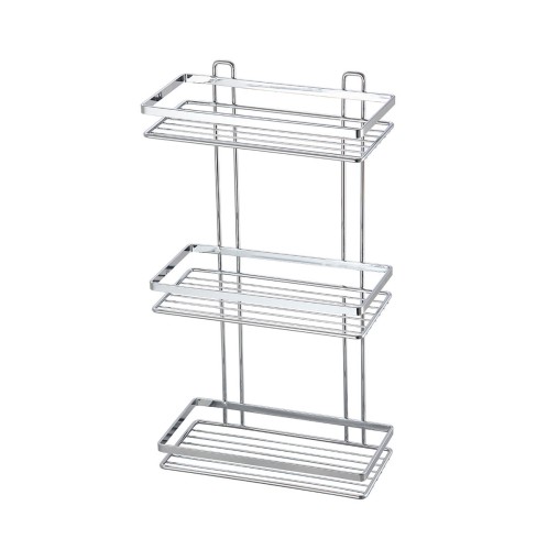 ESTIA ΕΤΑΖΕΡΑ ELEGANT ΜΕΤΑΛΛΙΚΗ ΙΣΙΑ 3 ΘΕΣΕΩΝ 46x25x12.5cm ΧΡΩΜΙΟΥ