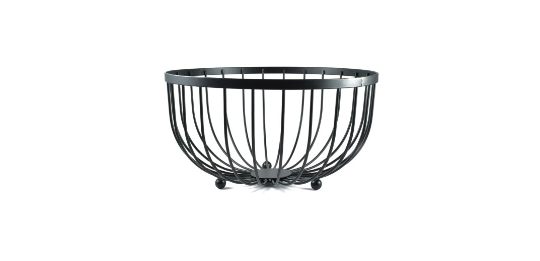 ESTIA ΦΡΟΥΤΙΕΡΑ ΜΕΤΑΛΛΙΚΗ 25x13cm ΜΑΥΡΗ