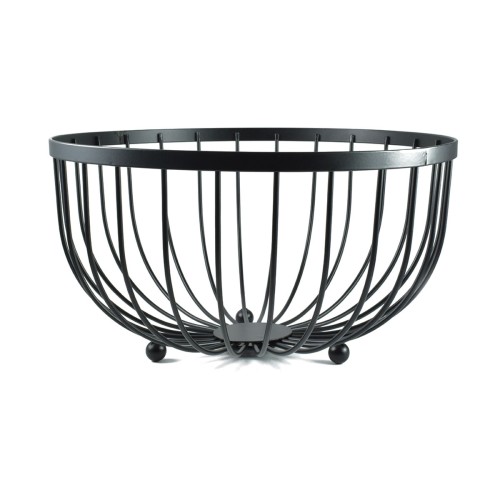 ESTIA ΦΡΟΥΤΙΕΡΑ ΜΕΤΑΛΛΙΚΗ 25x13cm ΜΑΥΡΗ