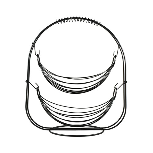 ESTIA ΦΡΟΥΤΙΕΡΑ 2 ΘΕΣΕΩΝ METAL BLACK ΜΕΤΑΛΛΙΚΗ 37χ20x42cm ΜΑΥΡΗ