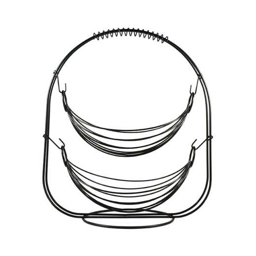 ESTIA ΦΡΟΥΤΙΕΡΑ 2 ΘΕΣΕΩΝ METAL BLACK ΜΕΤΑΛΛΙΚΗ 37χ20x42cm ΜΑΥΡΗ