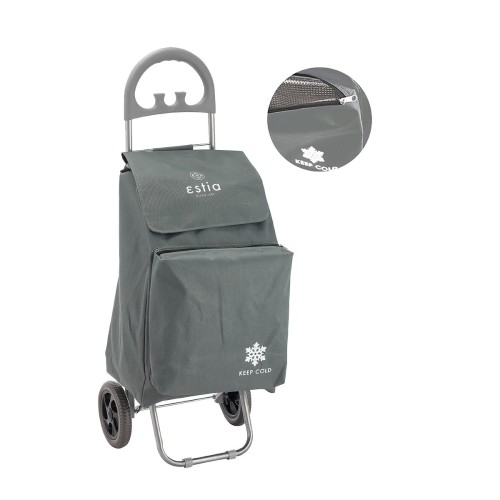 ESTIA ΚΑΡΟΤΣΙ ΛΑΙΚΗΣ ECOMAX ΥΦΑΣΜΑΤΙΝΟ 40lt ΓΚΡΙ