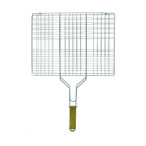 ESTIA ΣΧΑΡΑ ΨΗΣΙΜΑΤΟΣ BARBEQUE ΜΕΤΑΛΛΙΚΗ 49x30cm ΜΕ ΞΥΛΙΝΗ ΛΑΒΗ
