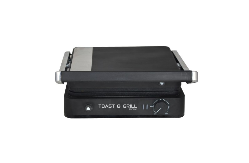 ESTIA ΣΑΝΤΟΥΙΤΣΙΕΡΑ ΓΚΡΙΛΙΕΡΑ TOAST & GRILL 4 ΘΕΣΕΩΝ 2000w ΜΕ ΑΠΟΣΠΩΜΕΝΕΣ ΠΛΑΚΕΣ & ΘΕΡΜΟΣΤΑΤΗ 29 x 21cm