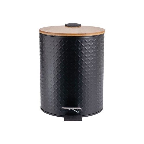 ESTIA ΧΑΡΤΟΔΟΧΕΙΟ ΜΠΑΝΙΟΥ BAMBOO ESSENTIALS SOFT CLOSE 5lt ΜΑΥΡΟ