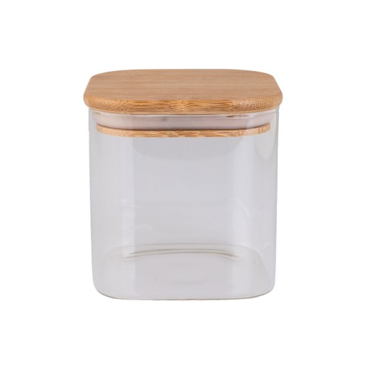 ESTIA ΔΟΧΕΙΟ ΑΠΟΘΗΚΕΥΣΗΣ BAMBOO ESSENTIALS 550ml ΓΥΑΛΙΝΟ ΜΕ ΚΑΠΆΚΙ