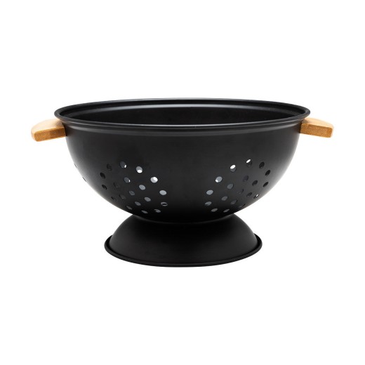 ESTIA ΣΟΥΡΩΤΗΡΙ ΖΥΜΑΡΙΚΩΝ BAMBOO ESSENTIALS ΜΕΤΑΛΛΙΚΟ ΜΕ ΛΑΒΕΣ 24x24x13.7cm ΜΑΥΡΟ