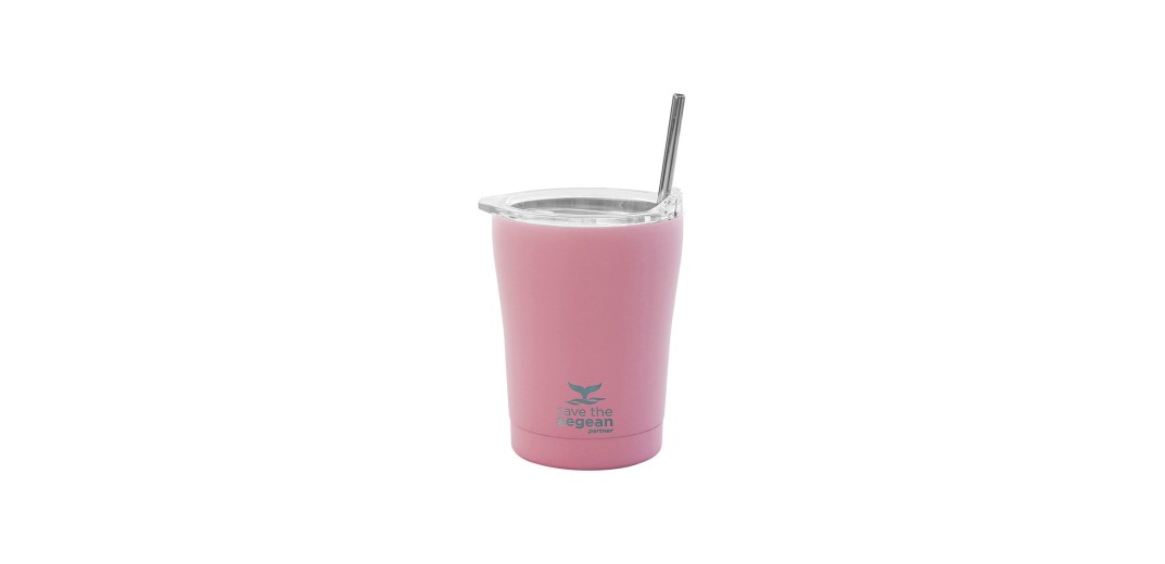 ESTIA ΘΕΡΜΟΣ COFFEE MUG SAVE THE AEGEAN 350ml BLOSSOM ROSE
