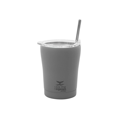 ESTIA ΘΕΡΜΟΣ COFFEE MUG SAVE THE AEGEAN 350ml FJORD GREY