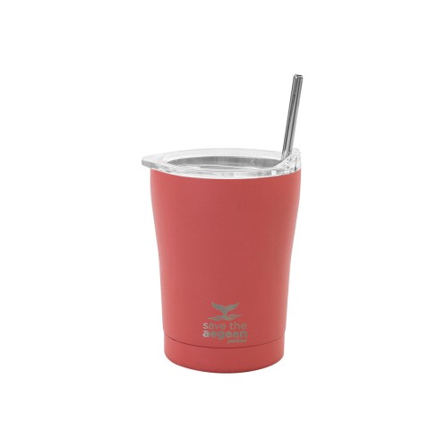 ESTIA ΘΕΡΜΟΣ COFFEE MUG SAVE THE AEGEAN 350ml FUSION CORAL