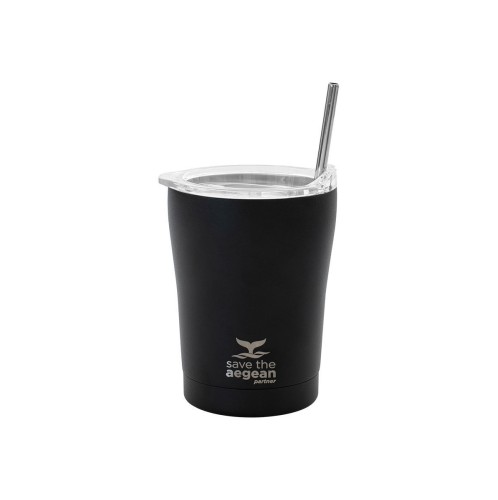 ESTIA ΘΕΡΜΟΣ COFFEE MUG SAVE THE AEGEAN 350ml MIDNIGHT BLACK