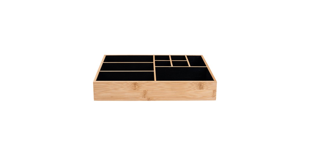 ESTIA ΘΗΚΗ ΟΡΓΑΝΩΣΗΣ ΚΑΛΛΥΝΤΙΚΩΝ BAMBOO 9 ΘΕΣΕΩΝ 33x21x9cm