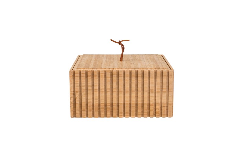 ESTIA ΚΟΥΤΙ ΑΠΟΘΗΚΕΥΣΗΣ ΚΑΙ ΟΡΓΑΝΩΣΗΣ ΜΠΑΝΙΟΥ BAMBOO ESSENTIALS 15x15x7cm
