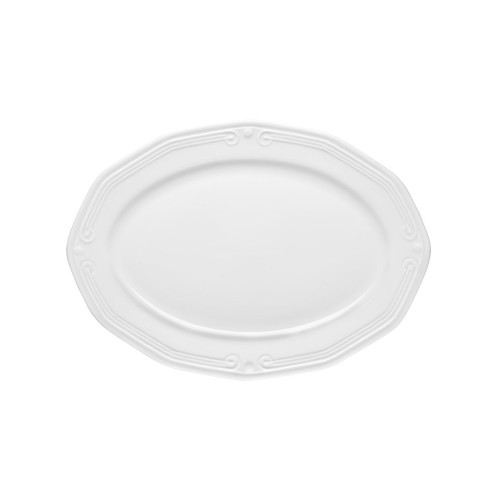 ESTIA ΠΙΑΤΕΛΑ ΟΒΑΛ ATHÉNÉE ΠΟΡΣΕΛΑΝΙΝΗ ΑΝΑΓΛΥΦΗ 25cm WHITE