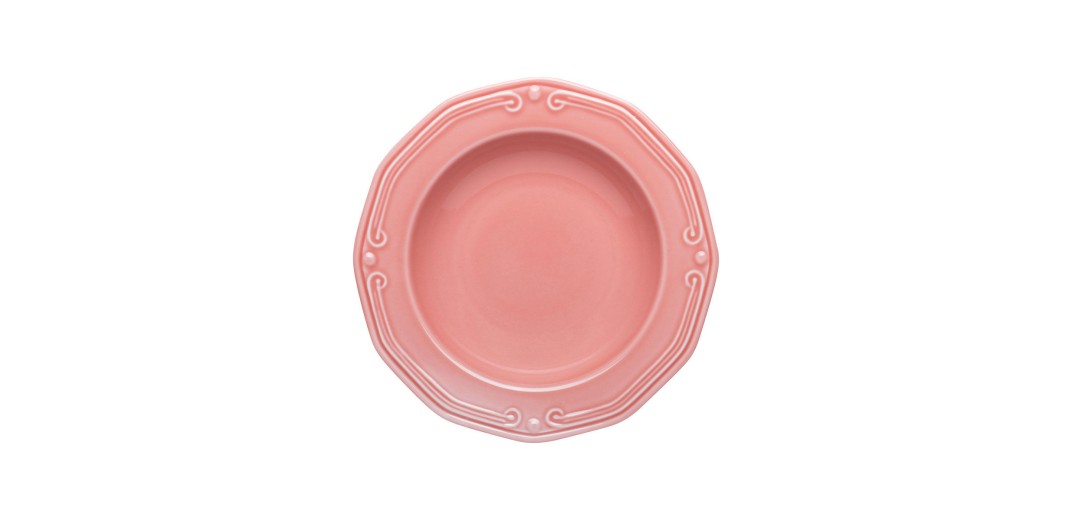 ESTIA ΠΙΑΤΟ ΒΑΘΥ ATHÉNÉE ΠΟΡΣΕΛΑΝΙΝΟ ΑΝΑΓΛΥΦΟ 23cm  ROSE