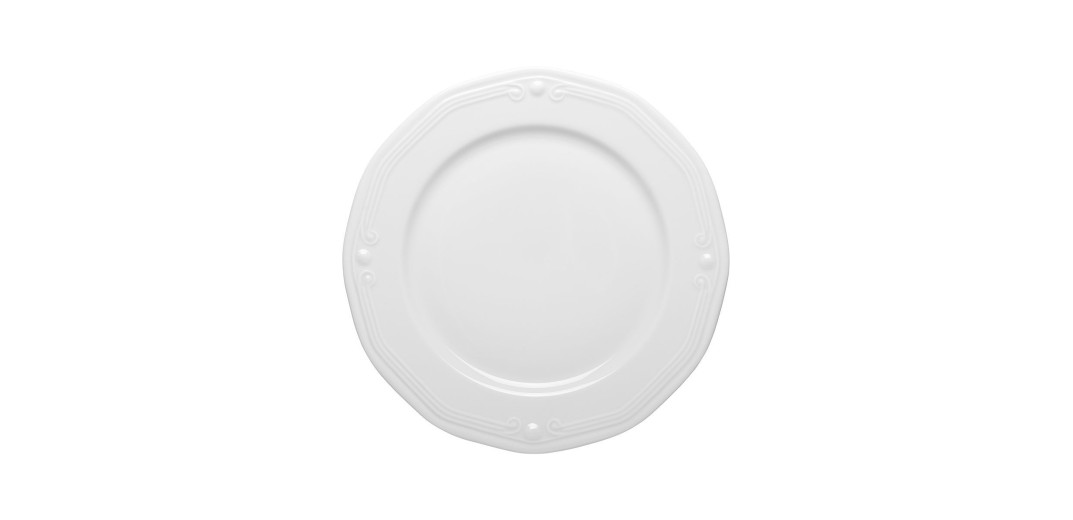 ESTIA ΠΙΑΤΟ ΡΗΧΟ ATHÉNÉE ΠΟΡΣΕΛΑΝΙΝΟ ΑΝΑΓΛΥΦΟ 27cm WHITE