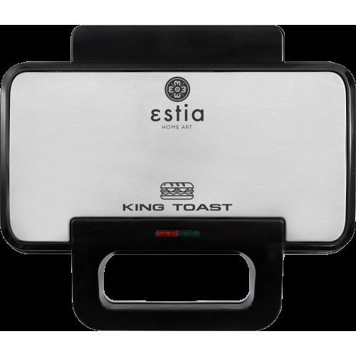ESTIA ΤΟΣΤΙΕΡΑ KING TOAST 2 ΘΕΣΕΩΝ 900w ΜΕ ΒΑΘΙΕΣ ΑΠΟΣΠΩΜΕΝΕΣ ΑΝΤΙΚΟΛΛΗΤΙΚΕΣ ΠΛΑΚΕΣ