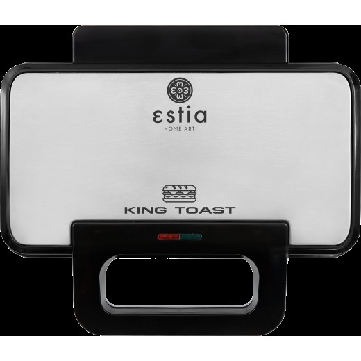 ESTIA ΤΟΣΤΙΕΡΑ KING TOAST 2 ΘΕΣΕΩΝ 900w ΜΕ ΒΑΘΙΕΣ ΑΠΟΣΠΩΜΕΝΕΣ ΑΝΤΙΚΟΛΛΗΤΙΚΕΣ ΠΛΑΚΕΣ