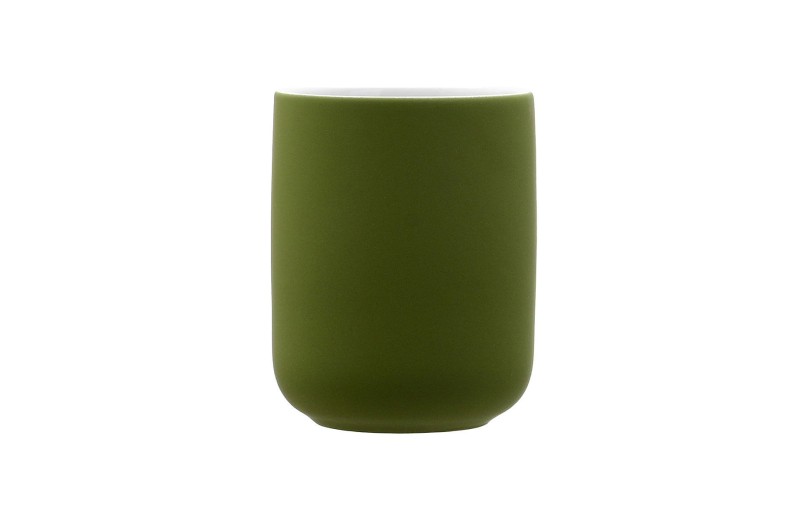 ESTIA ΠΟΤΗΡΑΚΙ ΜΠΑΝΙΟΥ OLIVE SERIES ΠΗΛΙΝΟ 7.5x7.5x9.7cm ΛΑΔΙ