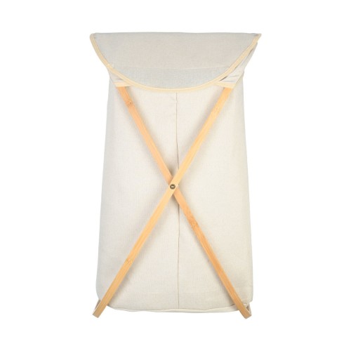 ESTIA ΚΑΛΑΘΙ ΑΠΛΥΤΩΝ BAMBOO ESSENTIALS  40x40x70cm ΜΕ ΘΗΚΗ ΠΟΛΥΕΣΤΕΡΑ ΠΤΥΣΣΟΜΕΝΟ ΜΠΕΖ