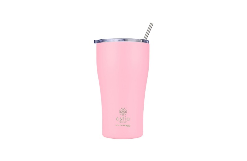 ESTIA ΘΕΡΜΟΣ COFFEE MUG SAVE THE AEGEAN 500ml BLOSSOM ROSE