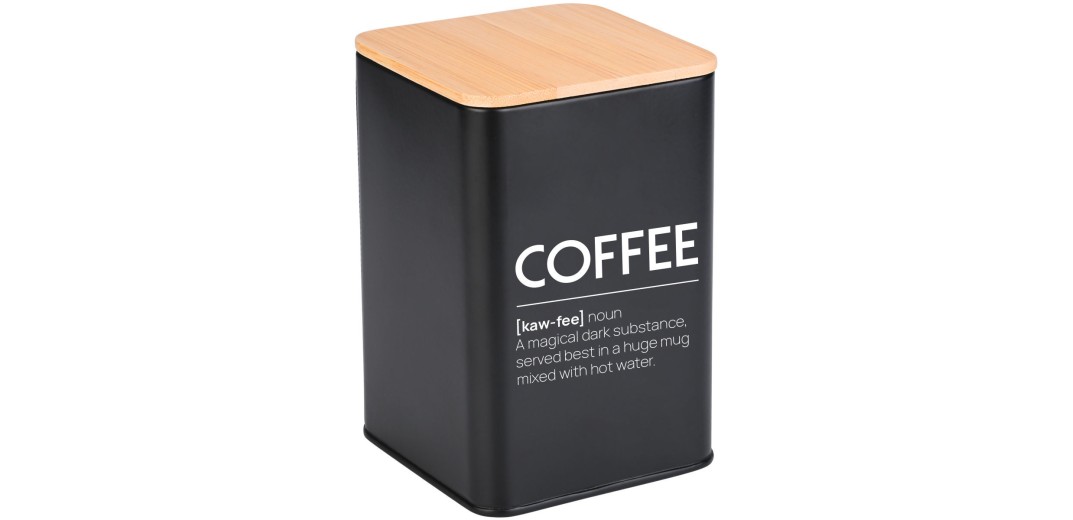 ESTIA ΔΟΧΕΙΟ ΓΙΑ ΚΑΦΕ BAMBOO ESSENTIALS ΜΕΤΑΛΛΙΚΟ 10x13cm ΜΑΥΡΟ