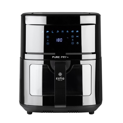 ESTIA ΦΡΙΤΕΖΑ ΑΕΡΟΣ PURE FRY XL 1700w 9.1lt ME ΨΗΦΙΑΚΗ ΟΘΟΝΗ & 8 ΠΡΟΓΡΑΜΜΑΤΑ ΜΑΥΡΟ