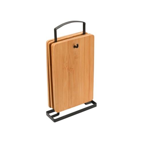 ESTIA ΣΕΤ ΕΠΙΦΑΝΕΙΕΣ ΚΟΠΗΣ BAMBOO ESSENTIALS 4 ΤΕΜ ΜΕ ΒΑΣΗ ΜΕΤΑΛΛΙΚΗ