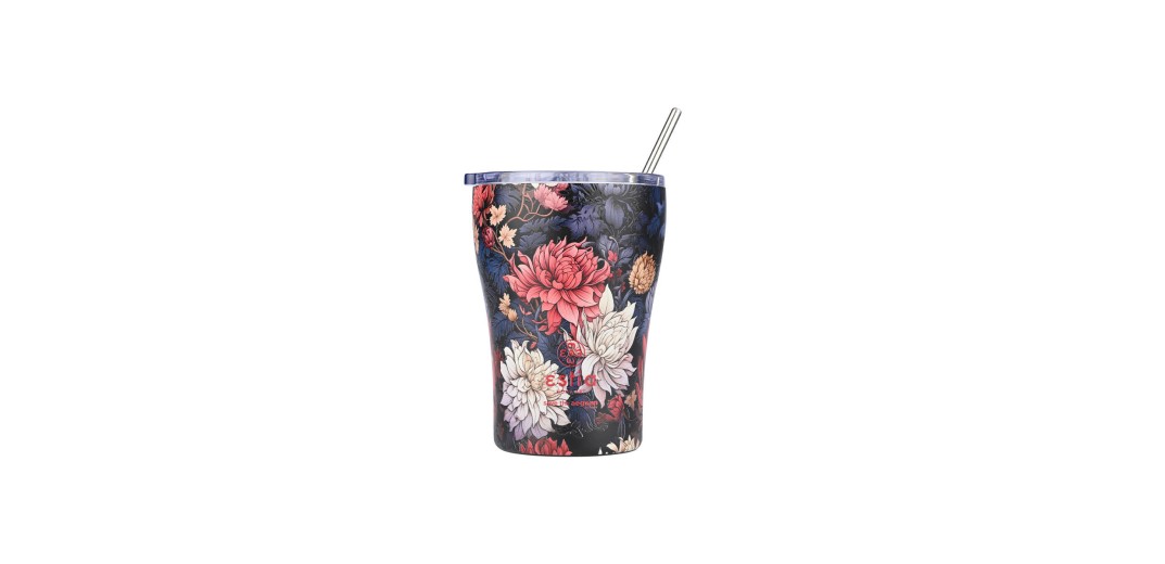 ESTIA ΘΕΡΜΟΣ COFFEE MUG SAVE THE AEGEAN 350ml MIDNIGHT BLOSSOM