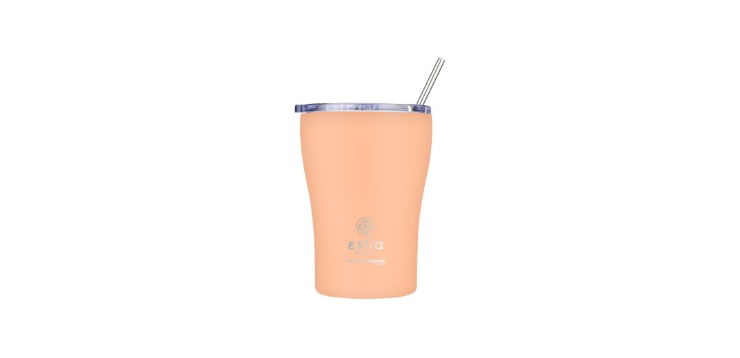 ESTIA ΘΕΡΜΟΣ COFFEE MUG SAVE THE AEGEAN 350ml PEACH FUZZ