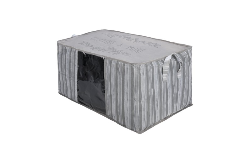 ESTIA ΘΗΚΗ ΑΠΟΘΗΚΕΥΣΗΣ NON WOVEN ΥΦΑΣΜΑΤΙΝΗ 50x40x30cm ΜΕ ΠΑΡΑΘΥΡΟ IVORY