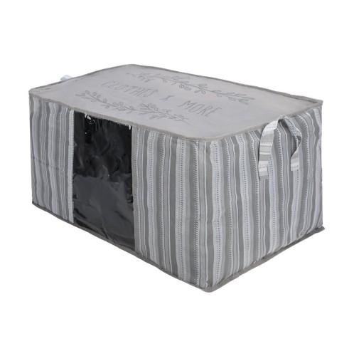 ESTIA ΘΗΚΗ ΑΠΟΘΗΚΕΥΣΗΣ NON WOVEN ΥΦΑΣΜΑΤΙΝΗ 50x40x30cm ΜΕ ΠΑΡΑΘΥΡΟ IVORY