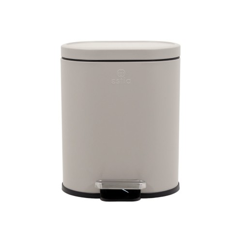 ESTIA ΧΑΡΤΟΔΟΧΕΙΟ ΜΠΑΝΙΟΥ OVOID SOFT CLOSE 6lt TAUPE