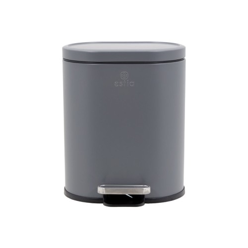 ESTIA ΧΑΡΤΟΔΟΧΕΙΟ ΜΠΑΝΙΟΥ OVOID SOFT CLOSE 6lt ΓΚΡΙ