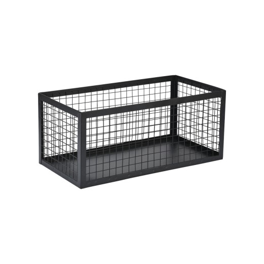 ESTIA ΚΑΛΑΘΙ ΑΠΟΘΗΚΕΥΣΗΣ & ΟΡΓΑΝΩΣΗΣ CAGE ΜΕΤΑΛΛΙΚΟ 23.5x15x11cm ΜΑΥΡΟ