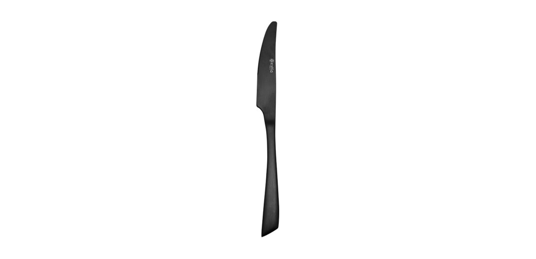 ESTIA ΜΑΧΑΙΡΙ ΦΑΓΗΤΟΥ EDGE BLACK ΑΝΟΞΕΙΔΩΤΟ ΑΤΣΑΛΙ 18/0 ΜΑΥΡΟ MAT