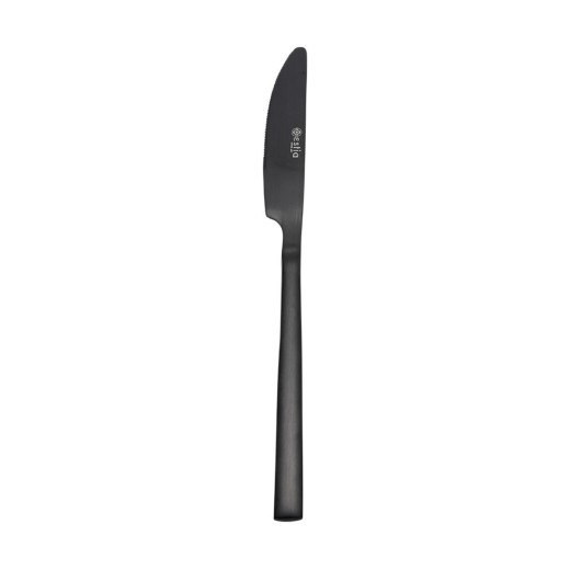 ESTIA ΜΑΧΑΙΡΙ ΦΑΓΗΤΟΥ PRESTIGE BLACK ΑΝΟΞΕΙΔΩΤΟ ΑΤΣΑΛΙ 18/0 ΜΑΥΡΟ MAT