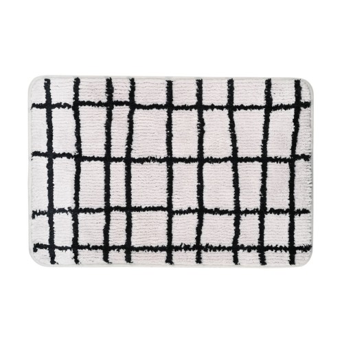 ESTIA ΤΑΠΕΤΟ ΜΠΑΝΙΟΥ CAGE 40x60cm 100% ΜΙΚΡΟΪΝΕΣ ΓΚΡΙ-ΜΑΥΡΟ