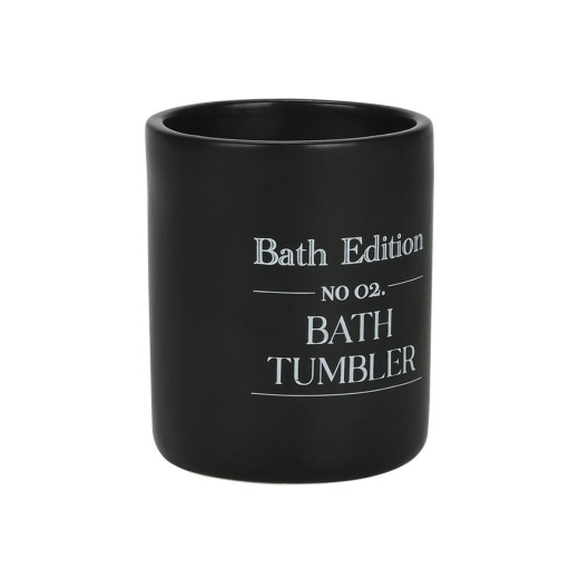 ESTIA ΠΟΤΗΡΑΚΙ ΜΠΑΝΙΟΥ MYST STONEWARE ΜΑΥΡΟ