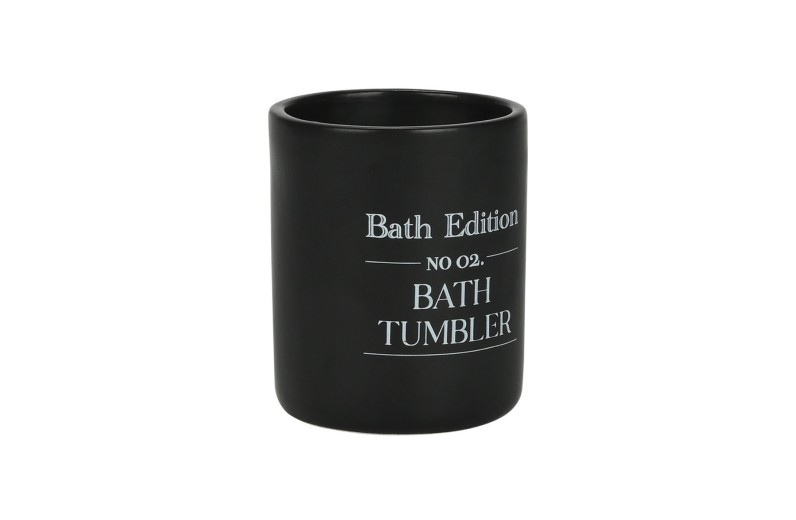 ESTIA ΠΟΤΗΡΑΚΙ ΜΠΑΝΙΟΥ MYST STONEWARE ΜΑΥΡΟ